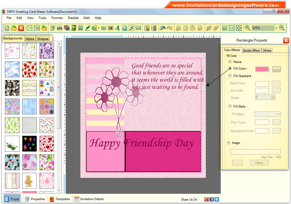 Greeting cards designing software to create Christmas New Year greeting