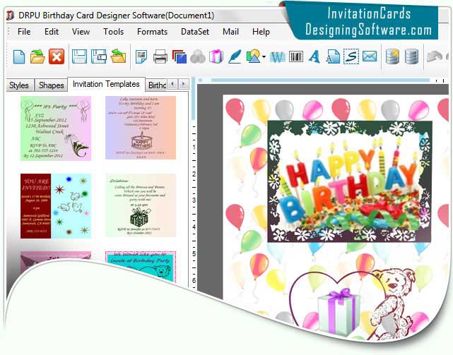 Designing Software for Birthday Cards screenshot