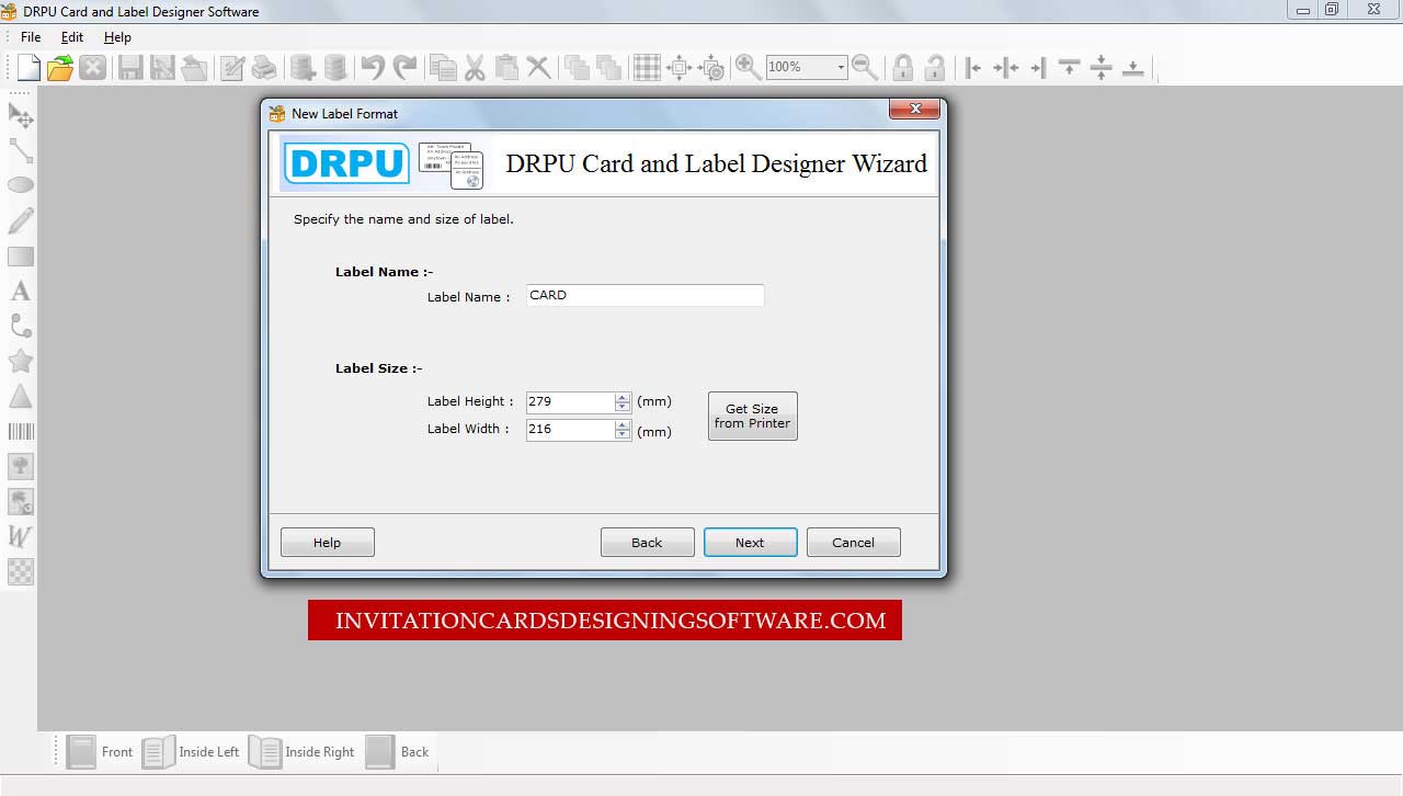 Invitation Cards Designing Software screenshot