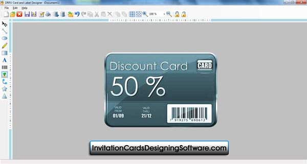 Screenshot of Invitation Card Designing Software