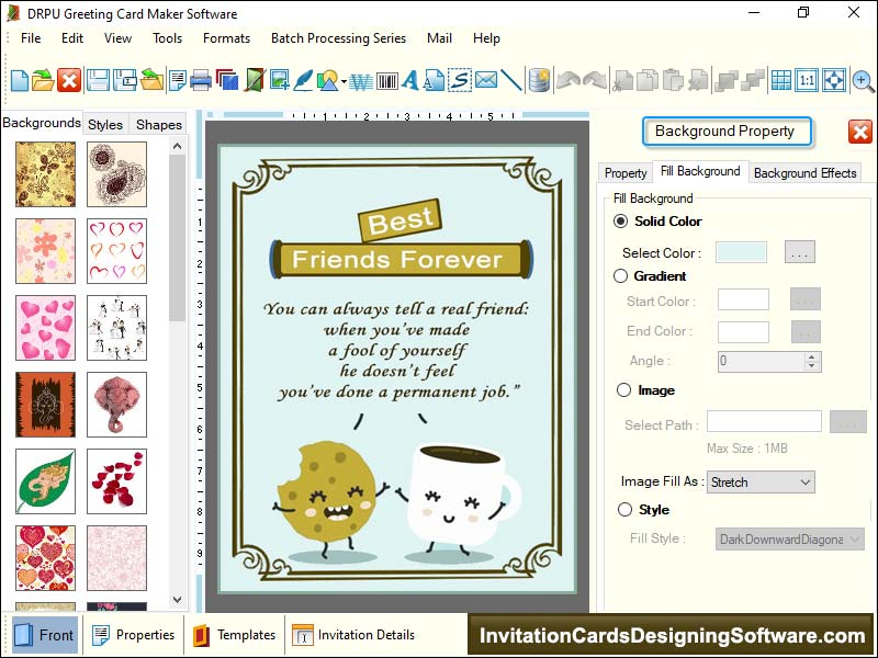 Greeting Cards Designing Software screenshot