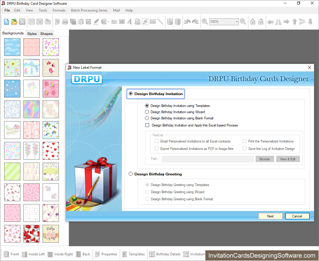 Select Mode Design Birthday Invitation