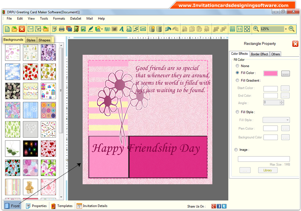 Screenshots of Greeting Cards Designing Software to know how to design ...