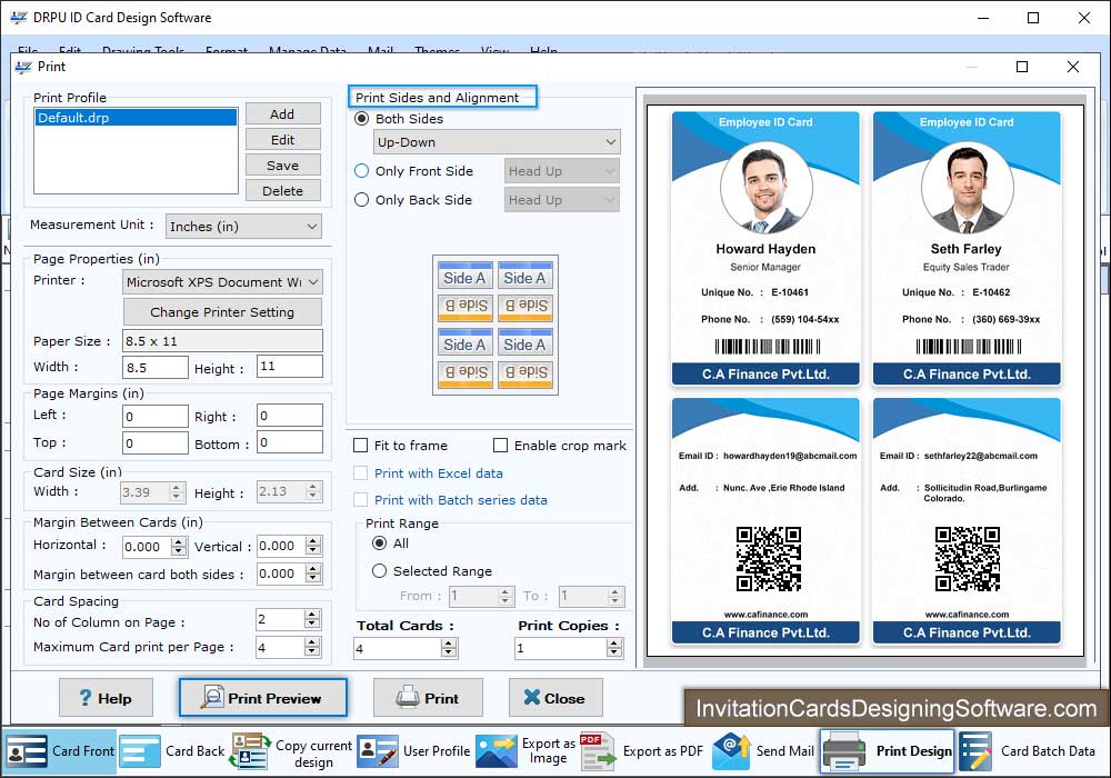 ID Cards Designing Print Format Set