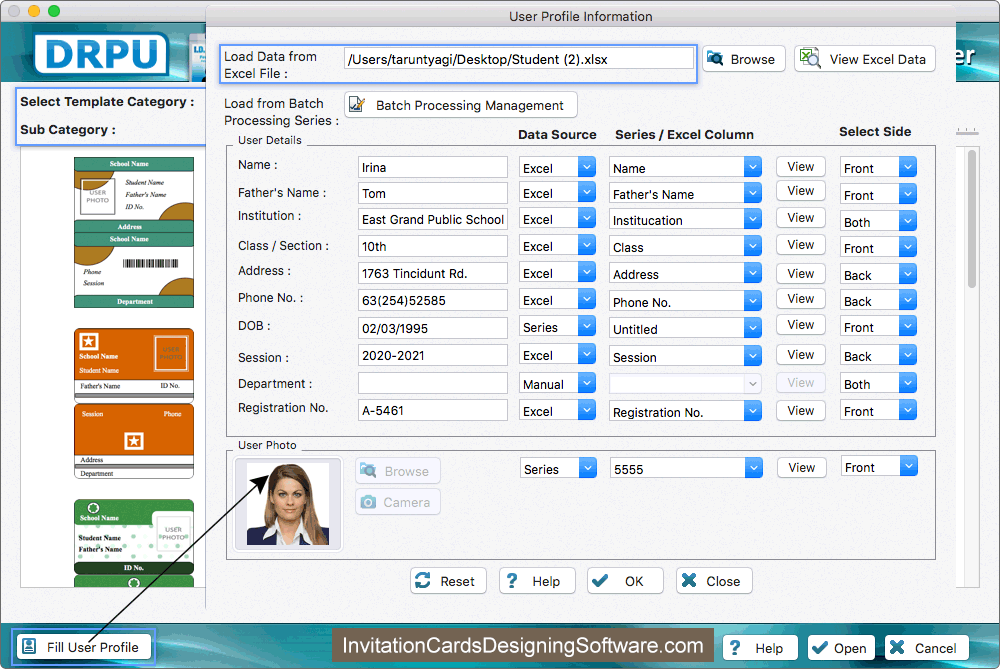 Students ID Cards Maker for Mac