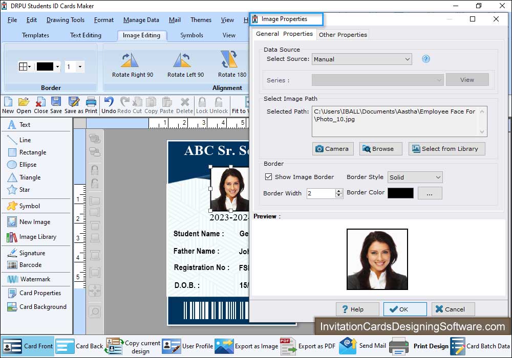 Student ID Card Designing Software