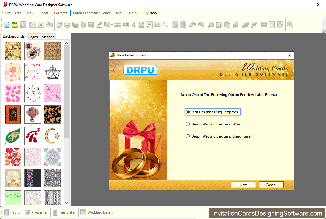 Wedding Cards Designing Software Start Using Templates